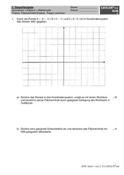 Extemporale Mathematik 6. Klasse (G 9) Flächeninhalt Dreieck, Trapez  + zeichnen